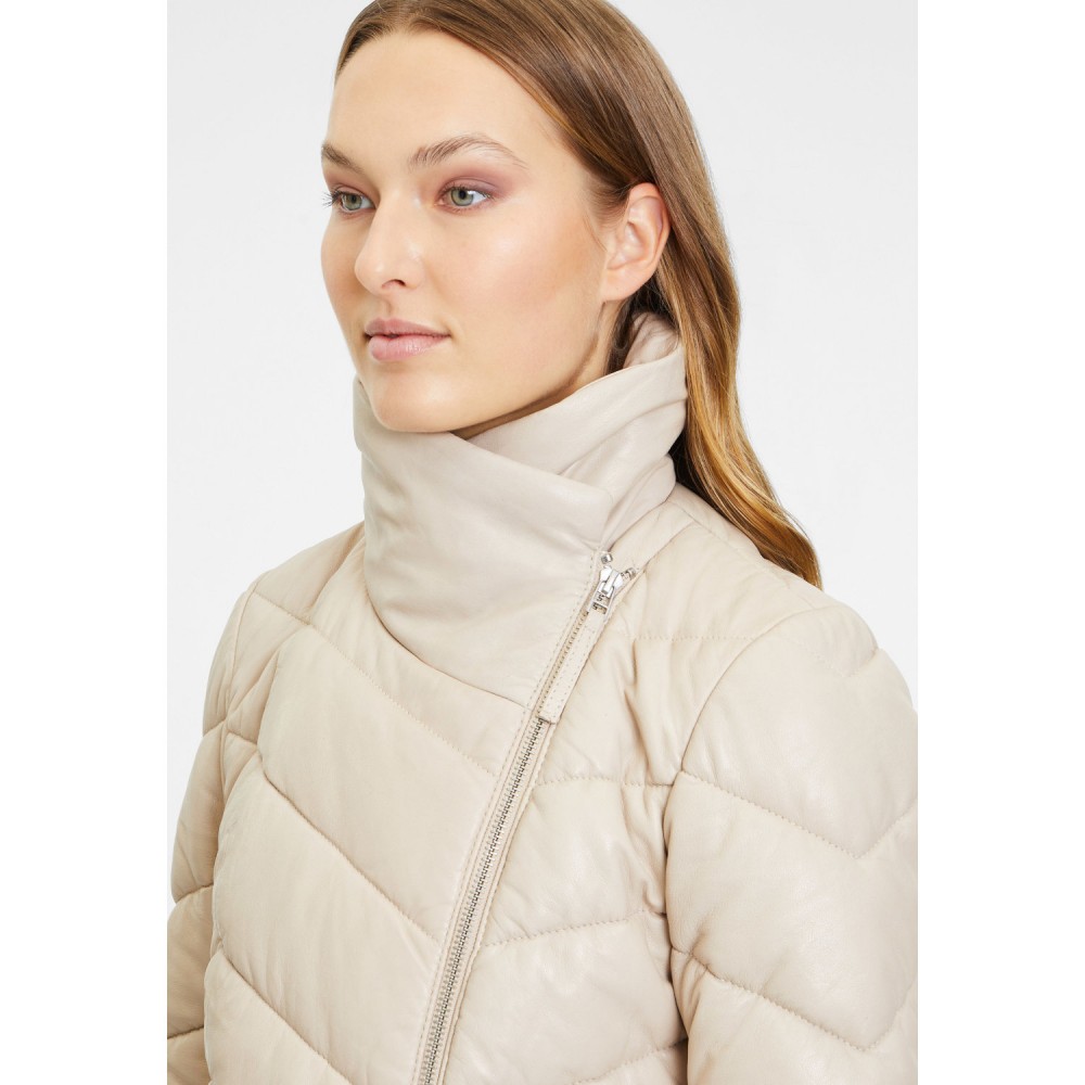 Kurtka skórzana damska Gipsy Beżowa GWRomea - readytowear