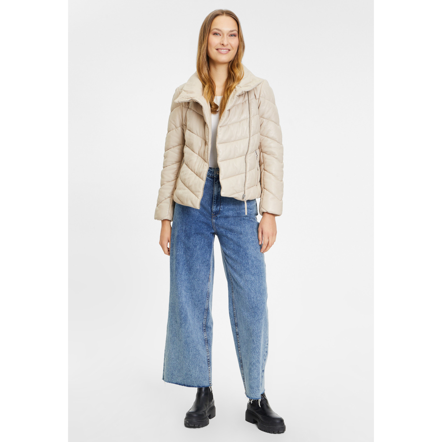 Kurtka skórzana damska Gipsy Beżowa GWRomea – BLACK FRIDAY