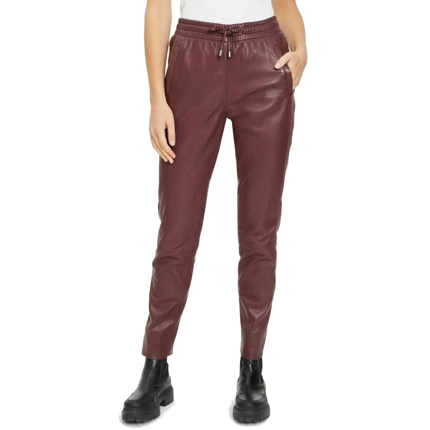 Damskie skórzane spodnie Gipsy Bordeaux GWTariza – BLACK FRIDAY