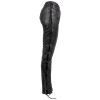 Spodnie damskie skórzane Gipsy czarne GWTie-up-Jeans – ODZIEŻ