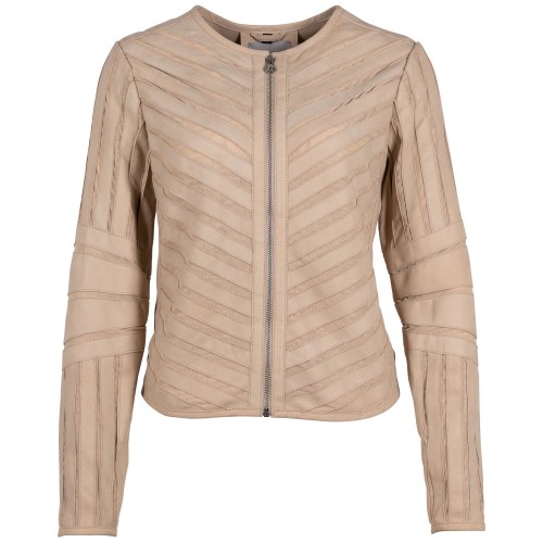 Kurtka skórzana damska Gipsy Beżowa GWTila