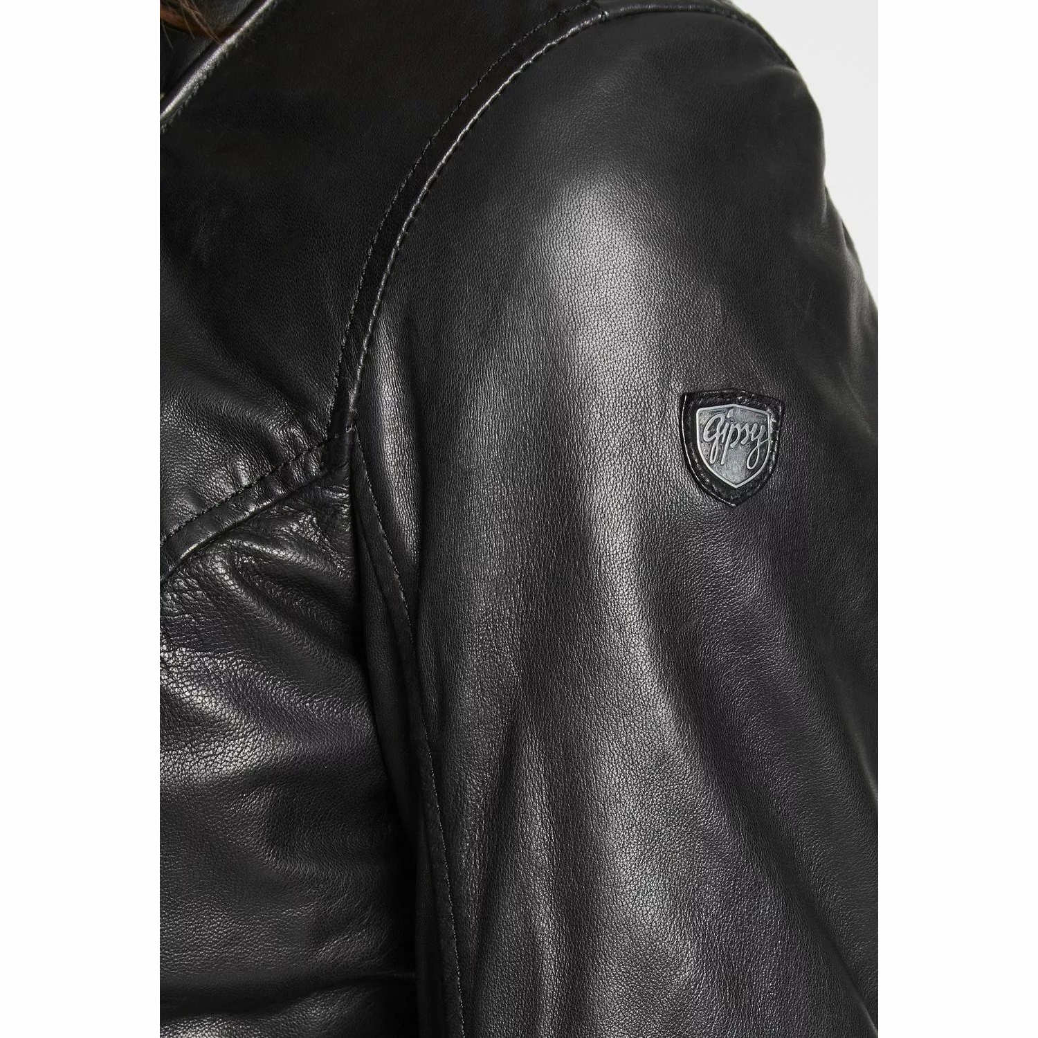 Damska zimowa kurtka skórzana Gipsy Czarna GWTyla – BLACK FRIDAY