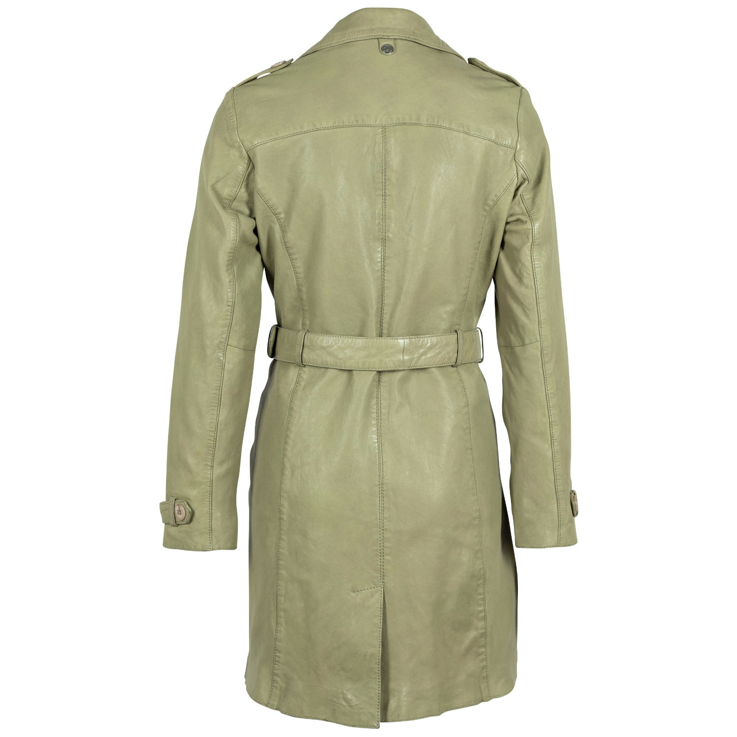 Długa skórzana kurtka damska Gipsy Jasnooliwkowa Laily – BLACK FRIDAY