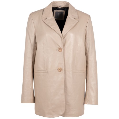 Kurtka skórzana damska Gipsy jasnobeżowa Lieke