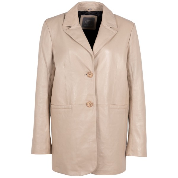 Kurtka skórzana damska Gipsy jasnobeżowa Lieke