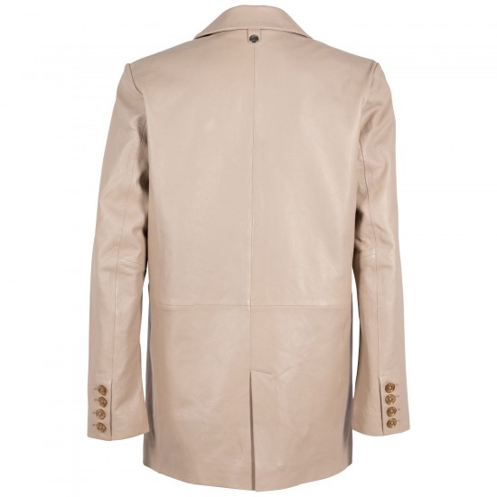 Kurtka skórzana damska Gipsy jasnobeżowa Lieke