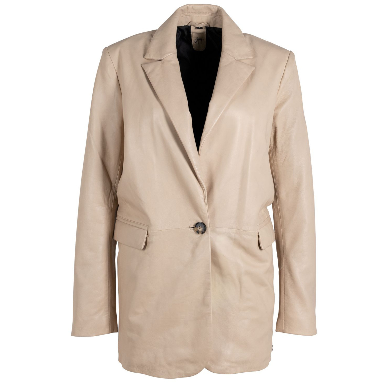 Kurtka skórzana damska Gipsy jasnobeżowa Lyza – BLACK FRIDAY