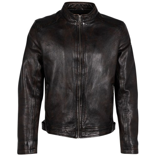 Męska skórzana kurtka Mauritius Antyczny brąz MMAdelmo