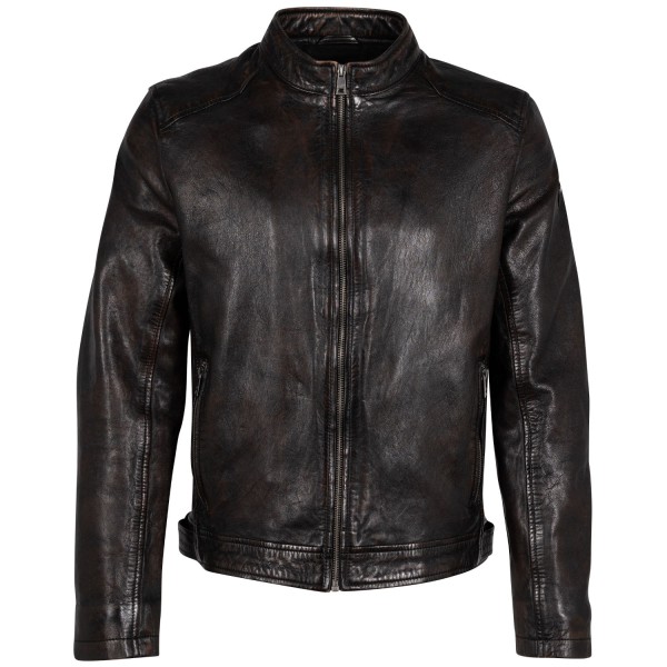 Męska skórzana kurtka Mauritius Antyczny brąz MMAdelmo