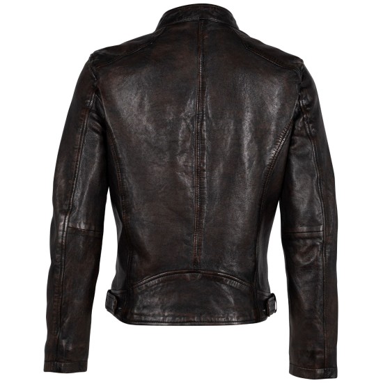 Męska skórzana kurtka Mauritius Antyczny brąz MMAdelmo