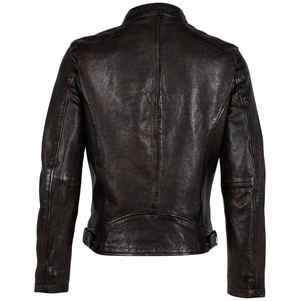 Męska skórzana kurtka Mauritius Antyczny brąz MMAdelmo