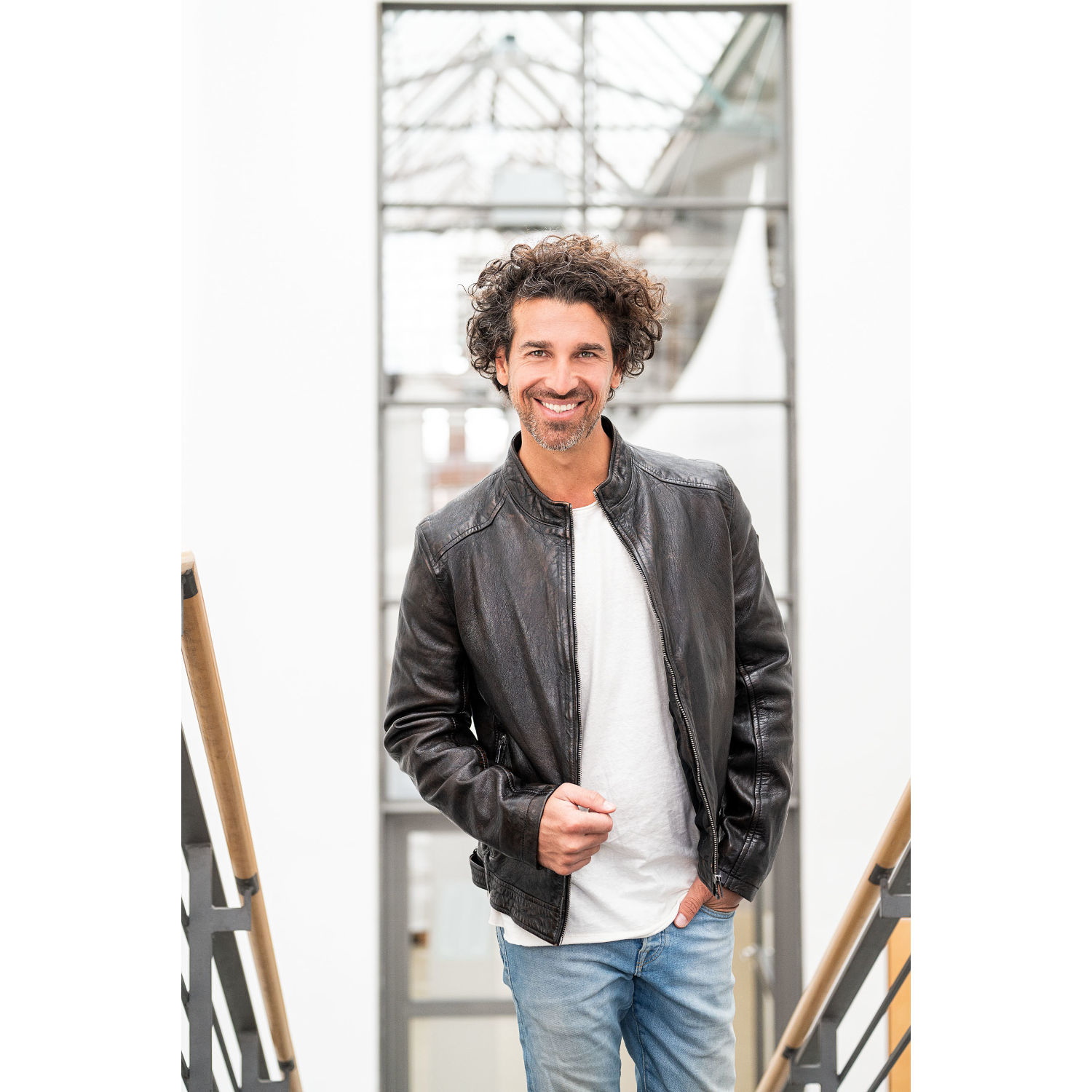 Męska skórzana kurtka Mauritius Antyczny brąz MMAdelmo – Kurtki skórzane