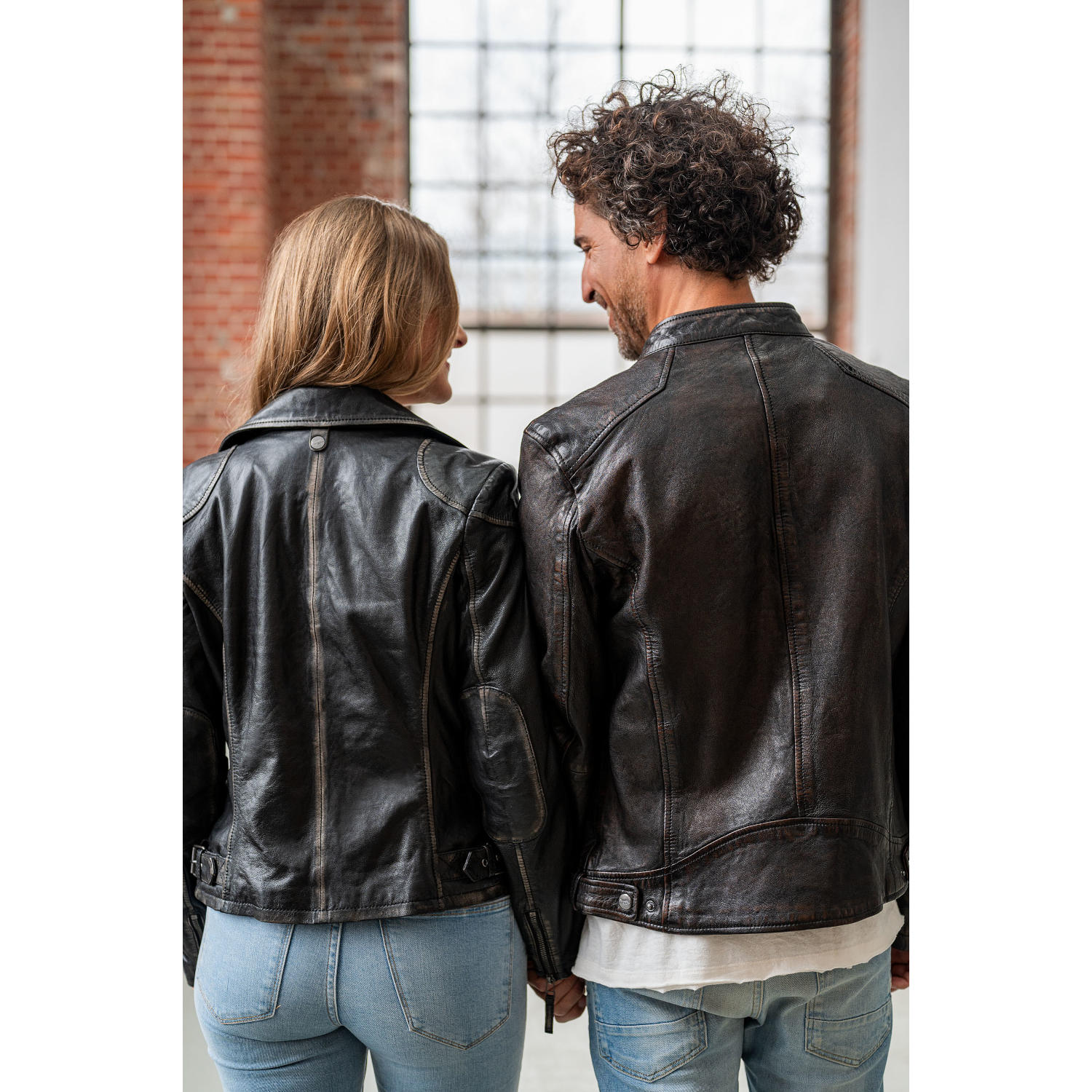 Męska skórzana kurtka Mauritius Antyczny brąz MMAdelmo – Kurtki skórzane