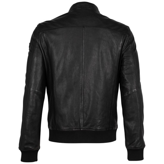 Męska skórzana kurtka Mauritius Czarna MMGoran