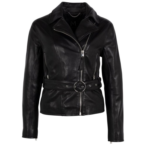 Kurtka skórzana damska Mauritius Srebrno-czarna MWBianka