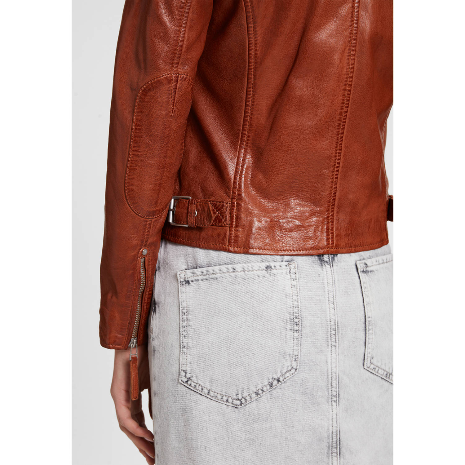 Kurtka skórzana damska Mauritius Cognac MWPaige – Kurtki skórzane