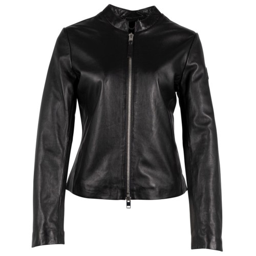 Kurtka skórzana damska Mauritius Srebrno-czarna MWYamila