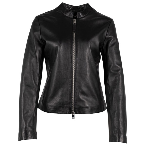 Kurtka skórzana damska Mauritius Srebrno-czarna MWYamila