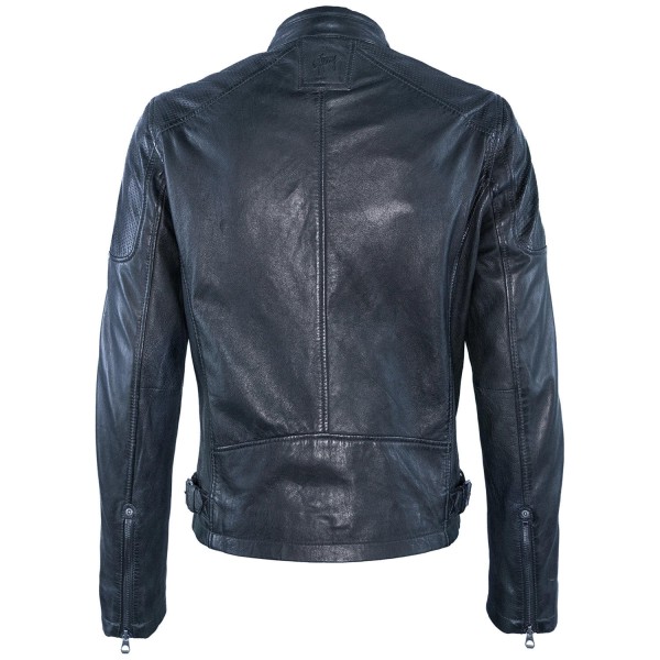 Męska skórzana kurtka Gipsy granatowo-czarna Marc – BLACK FRIDAY — fotografia 4