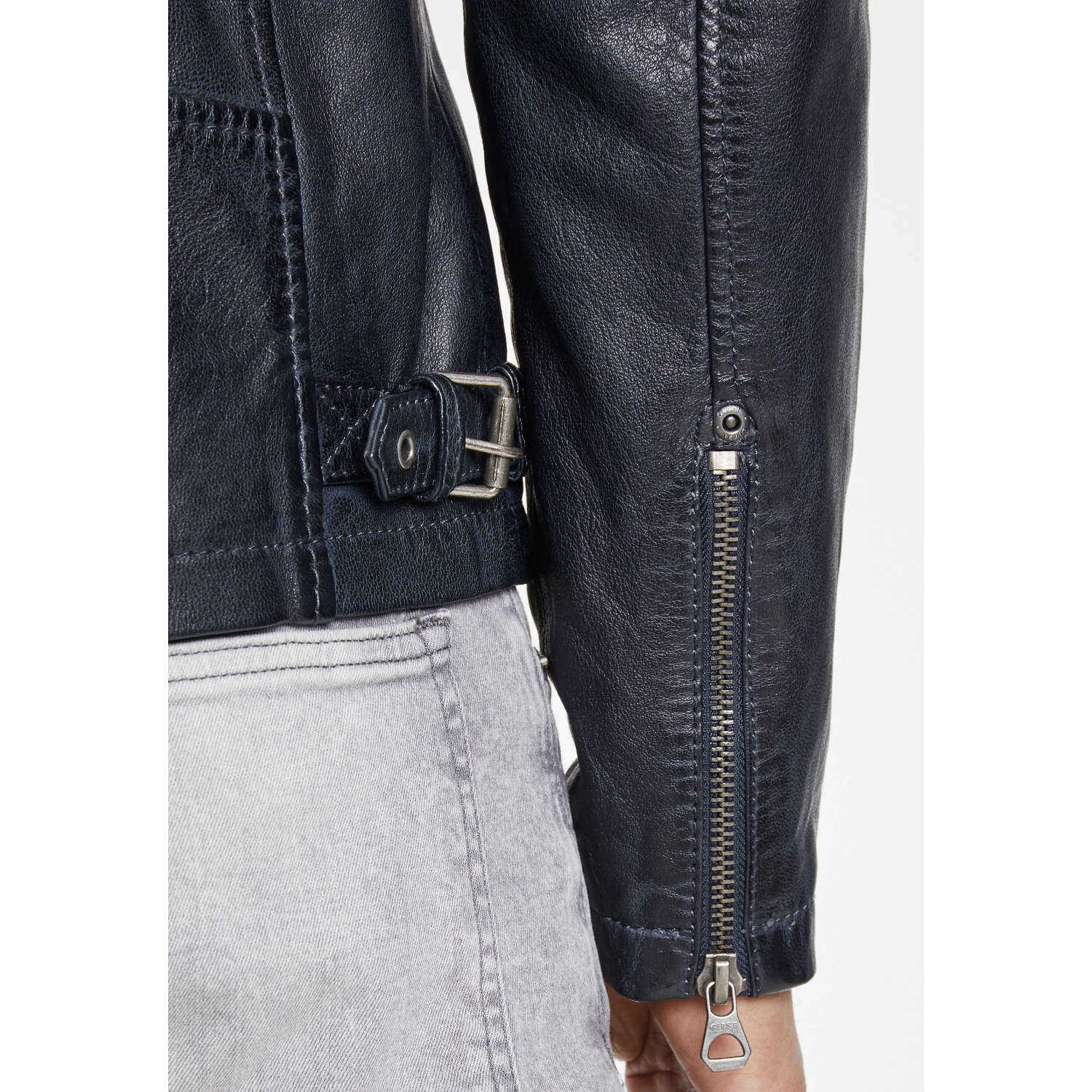 Męska skórzana kurtka Gipsy granatowo-czarna Marc – BLACK FRIDAY