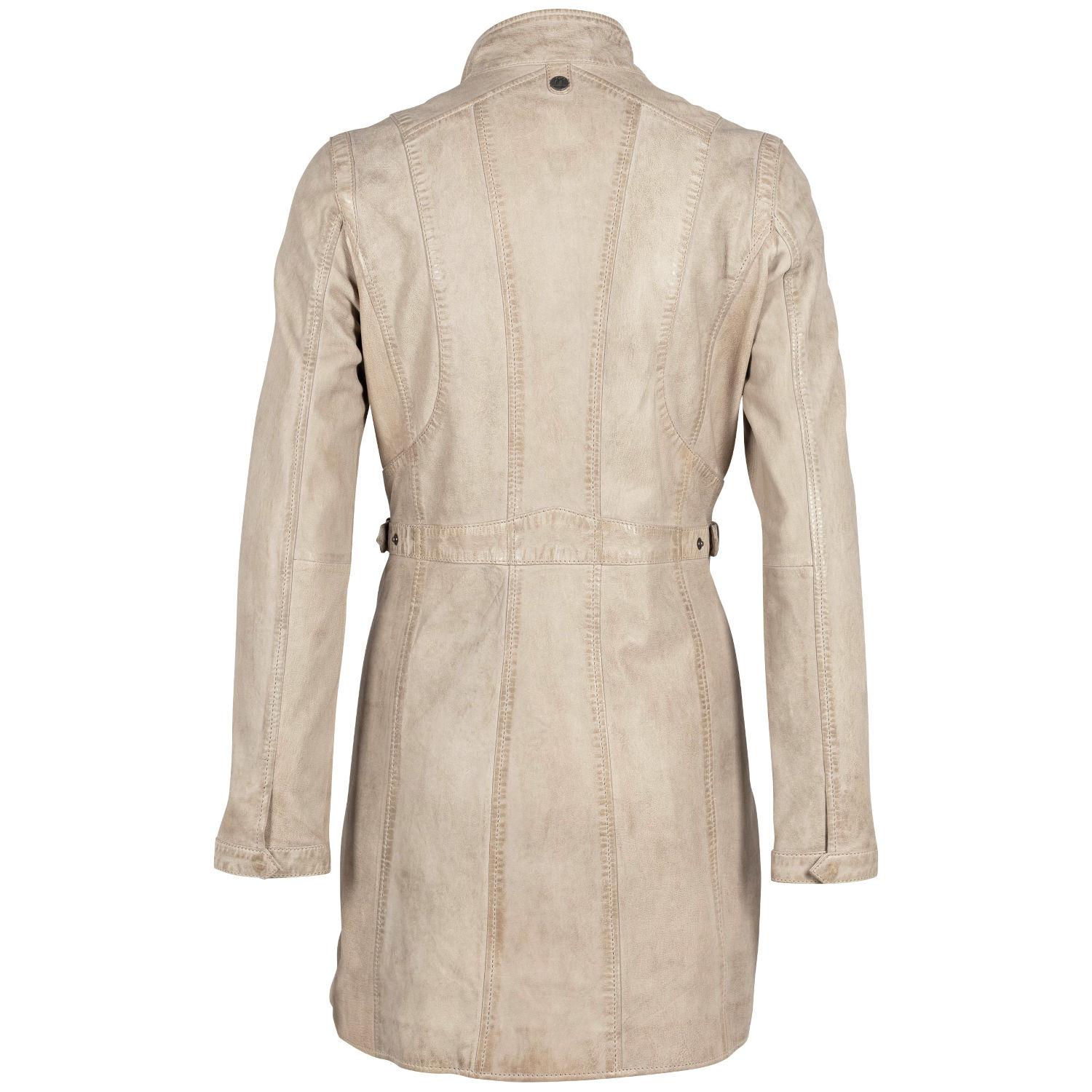 Długa skórzana kurtka damska Gipsy Jasnobeżowa Margarethe – BLACK FRIDAY