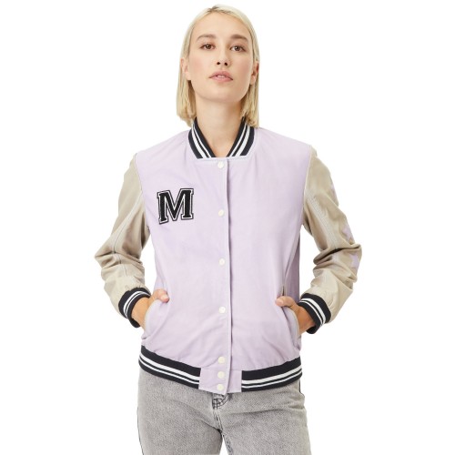 Kurtka skórzana damska Gipsy Jasnofioletowa/Ciemnoszara