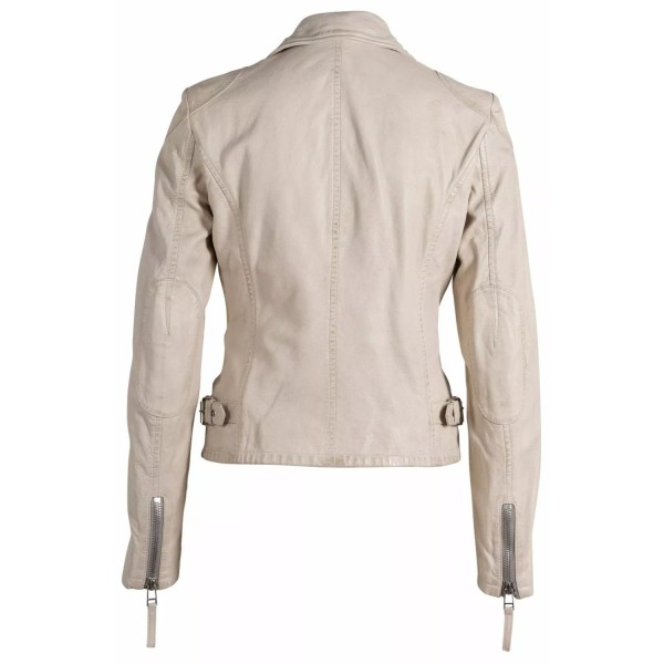 Kurtka skórzana damska Gipsy kremowa PGG