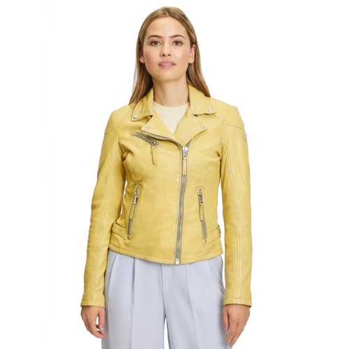 Kurtka skórzana damska Gipsy Żółta PGG