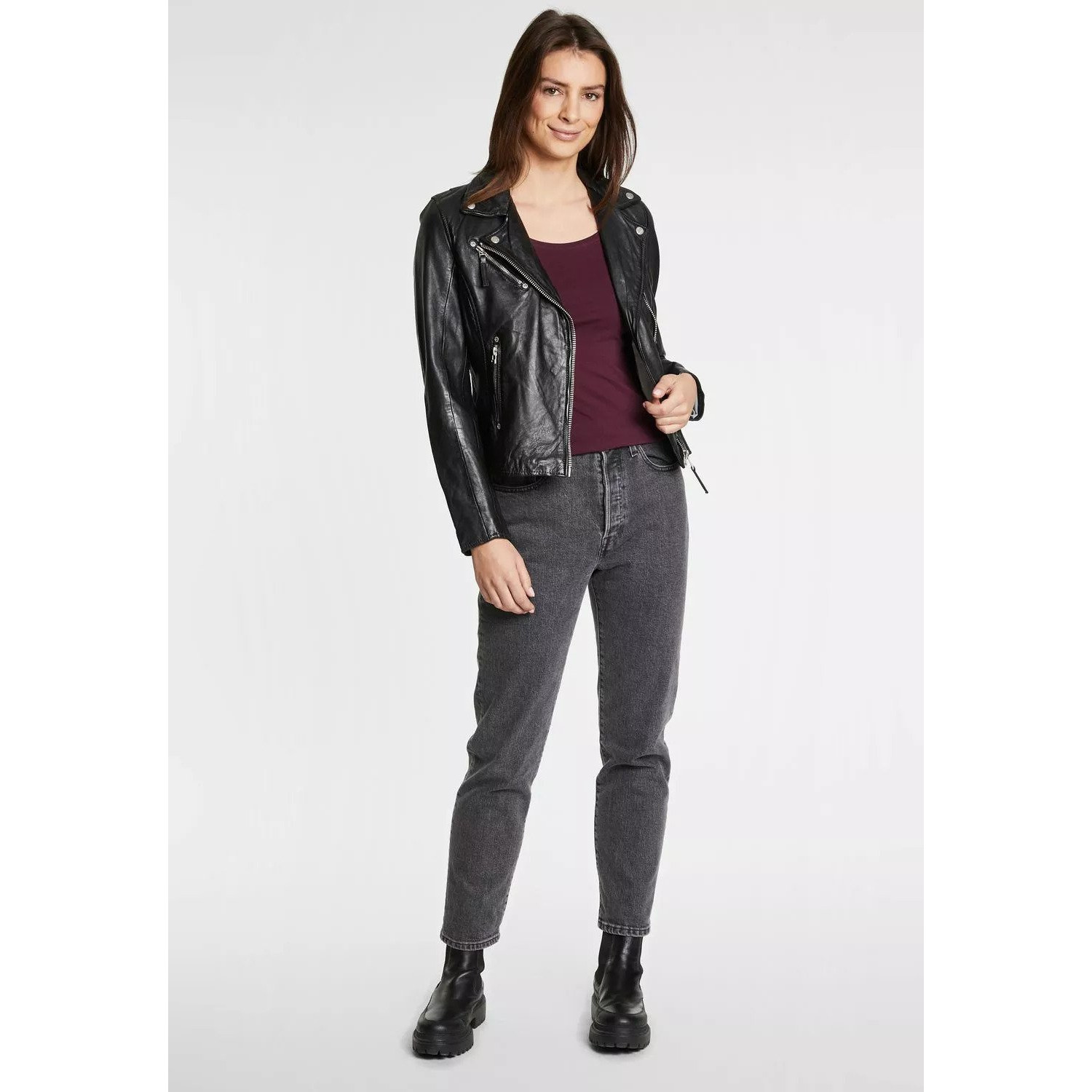 Kurtka skórzana damska Gipsy Czarna PGG W14 – BLACK FRIDAY