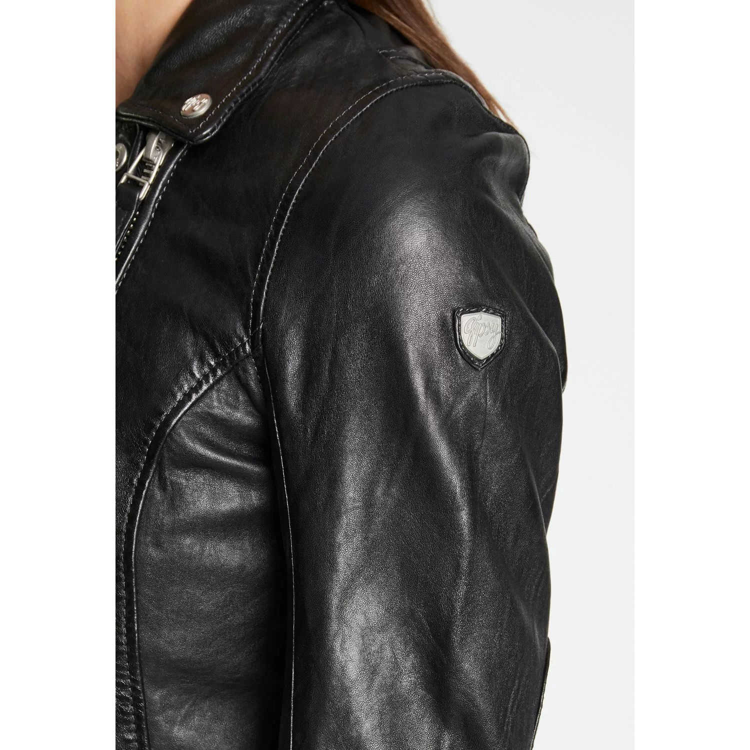 Kurtka skórzana damska Gipsy Czarna PGG W14 – BLACK FRIDAY
