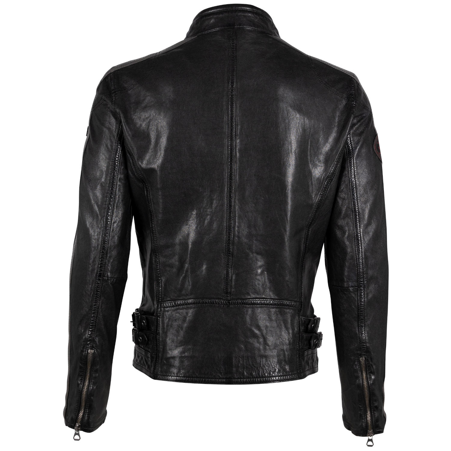 Męska skórzana kurtka Gipsy Czarno/Czerwona GMRic – BLACK FRIDAY