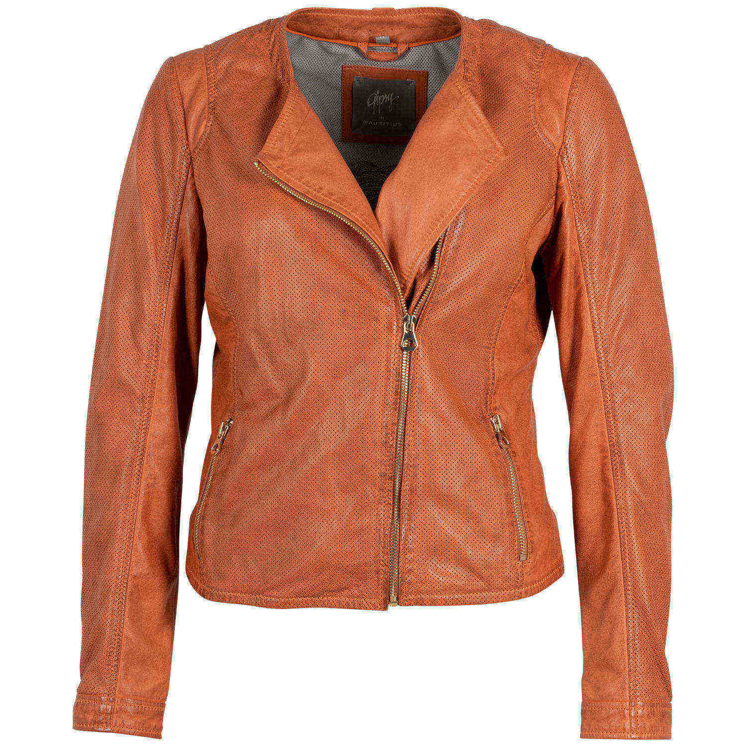 Kurtka skórzana damska Gipsy Pomarańczowa Sinja – BLACK FRIDAY