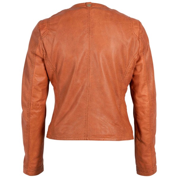 Kurtka skórzana damska Gipsy Pomarańczowa Sinja