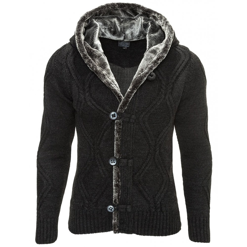 Kurtka-kardigan męski Carisma Black 7049 – ODZIEŻ Kurtka-kardigan męski Carisma Black 7049 – ODZIEŻ