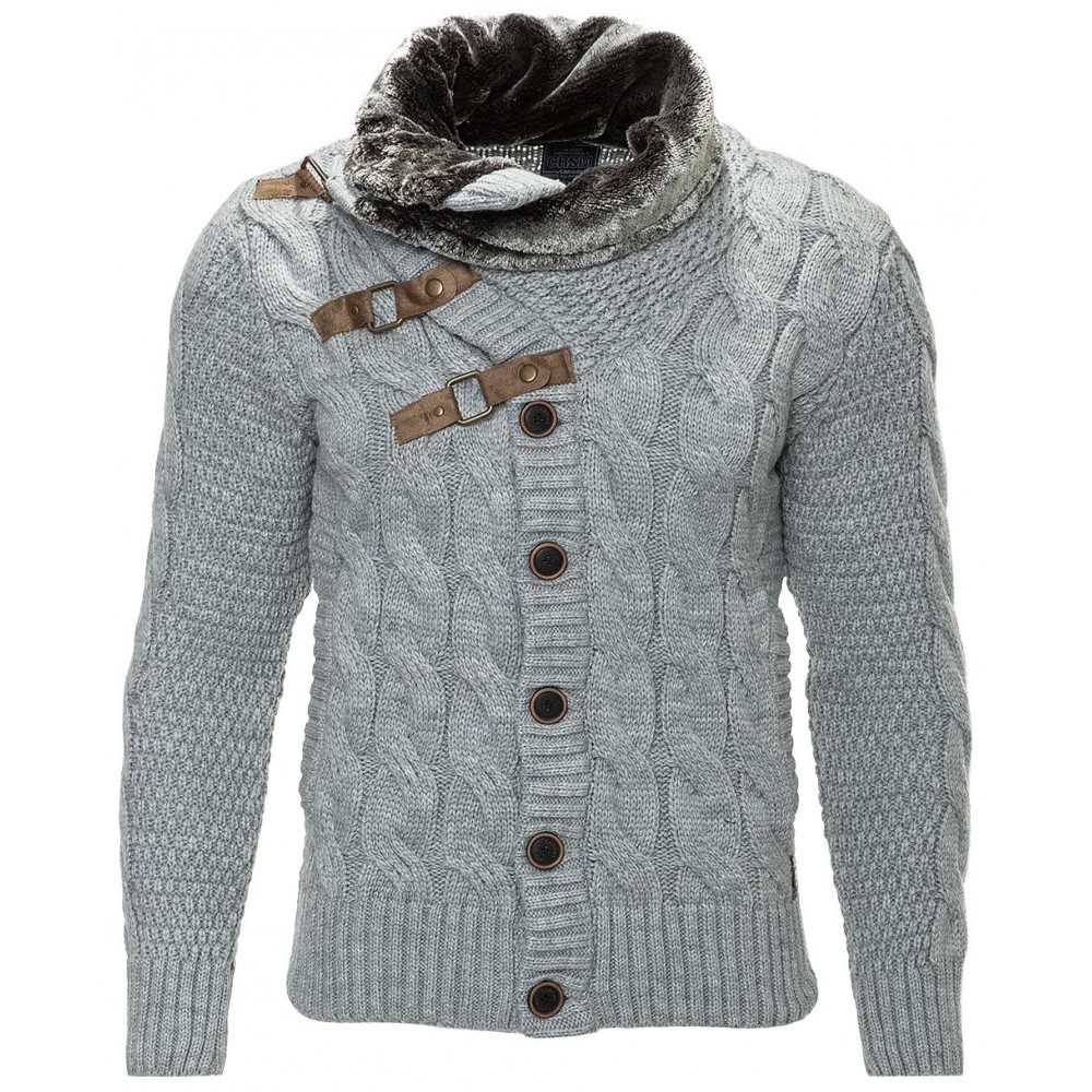 Kurtka-kardigan męski Carisma Gray 7164 – ODZIEŻ Kurtka-kardigan męski Carisma Gray 7164 – ODZIEŻ