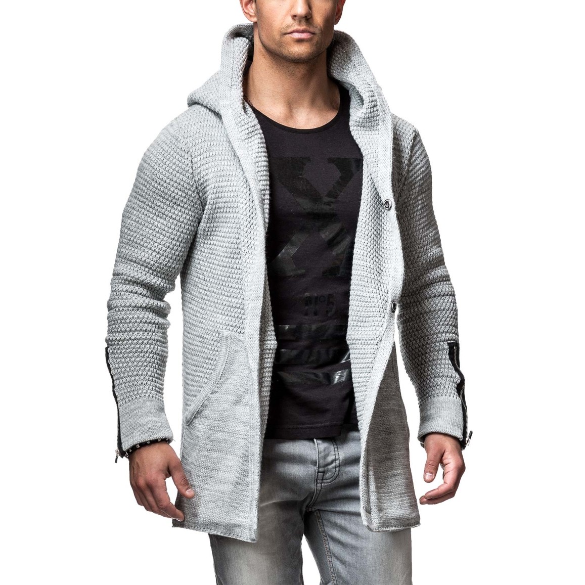 Kurtka-kardigan męski Carisma Gray 7221 – BLACK FRIDAY