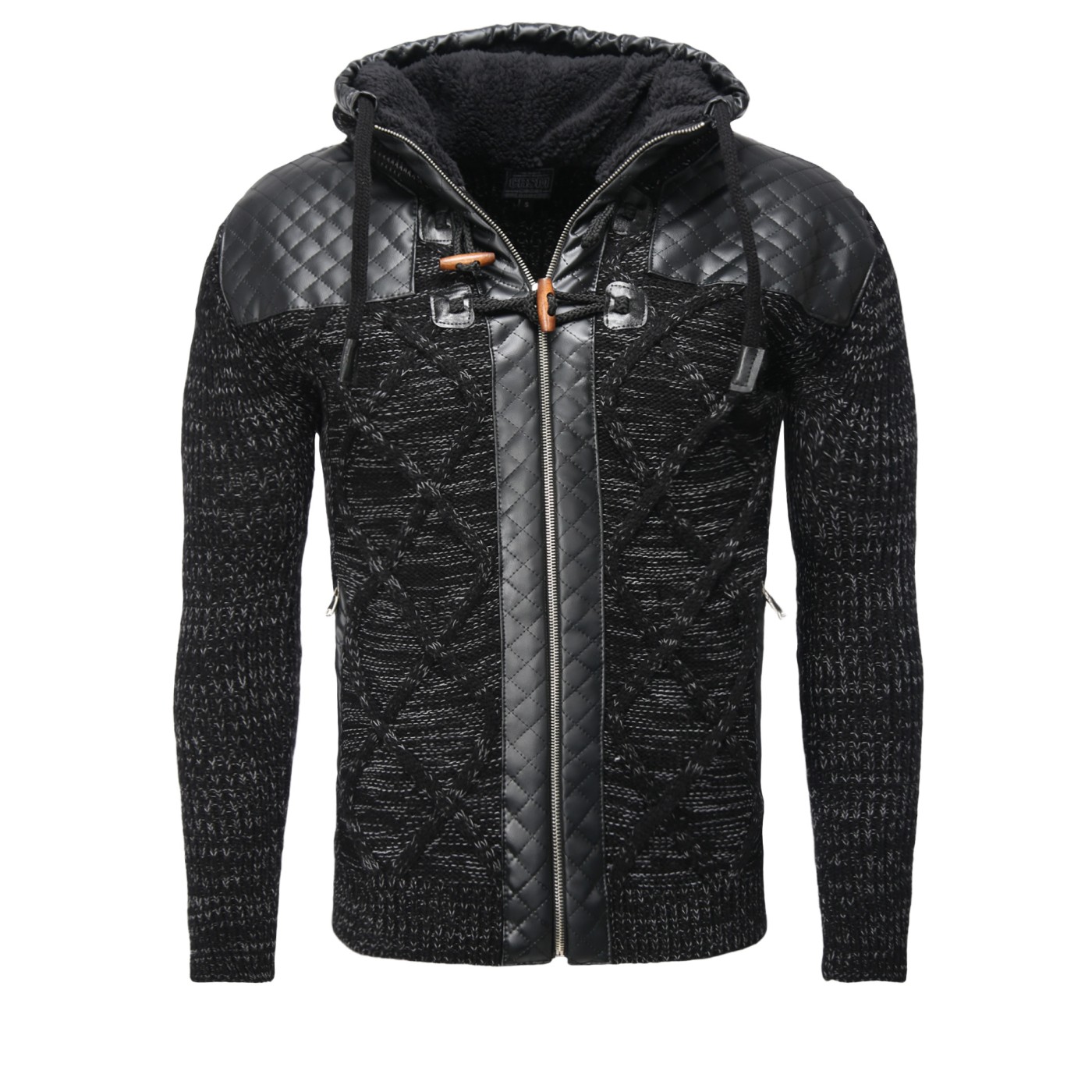 Kurtka-kardigan męski Carisma Black 7293 – ODZIEŻ