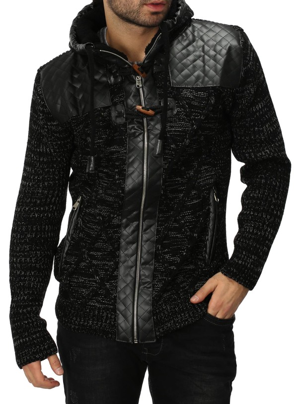 Kurtka-kardigan męski Carisma Black 7293 – ODZIEŻ — fotografia 3