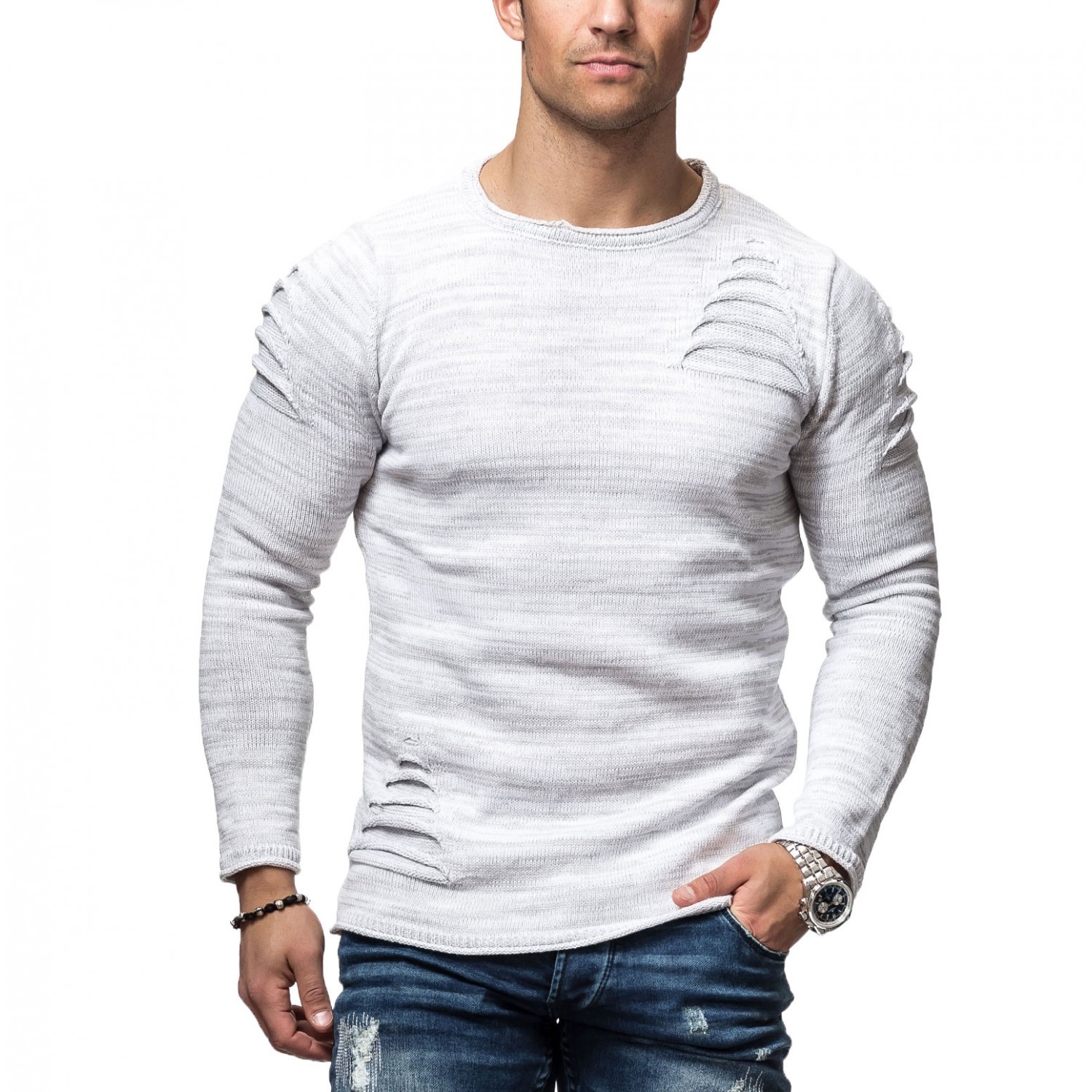 Sweter męski Carisma biały 7319 – BLACK FRIDAY Sweter męski Carisma biały 7319 – BLACK FRIDAY