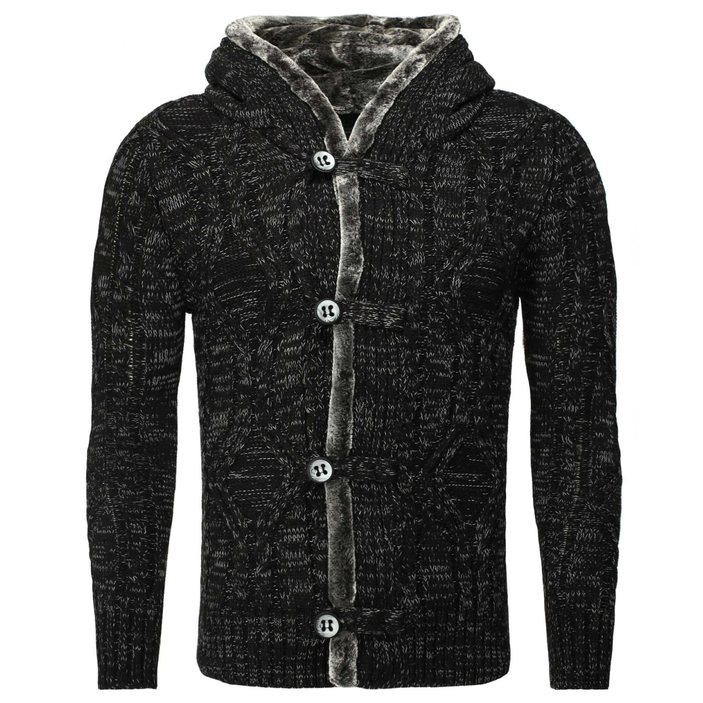 Kurtka-kardigan męski Carisma Black 7338 – BLACK FRIDAY Kurtka-kardigan męski Carisma Black 7338 – BLACK FRIDAY