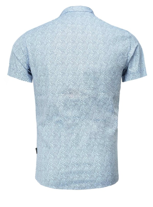 Koszula męska z krótkim rękawem Carisma Blue 9091 – BLACK FRIDAY — fotografia 3