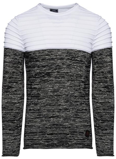 Męski sweter dzianinowy Carisma biały 7473 – BLACK FRIDAY — fotografia 1