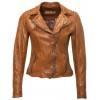 Kurtka motocyklowa damska Freaky Nation Cognac Biker FN22350 z prawdziwej skóry – BLACK FRIDAY