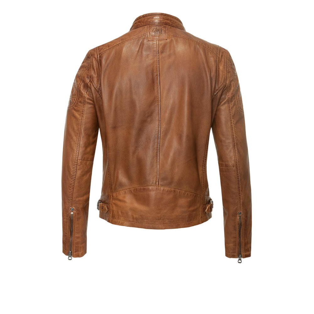Męska kurtka skórzana Gipsy Cognac Rylo LAKEV – ODZIEŻ