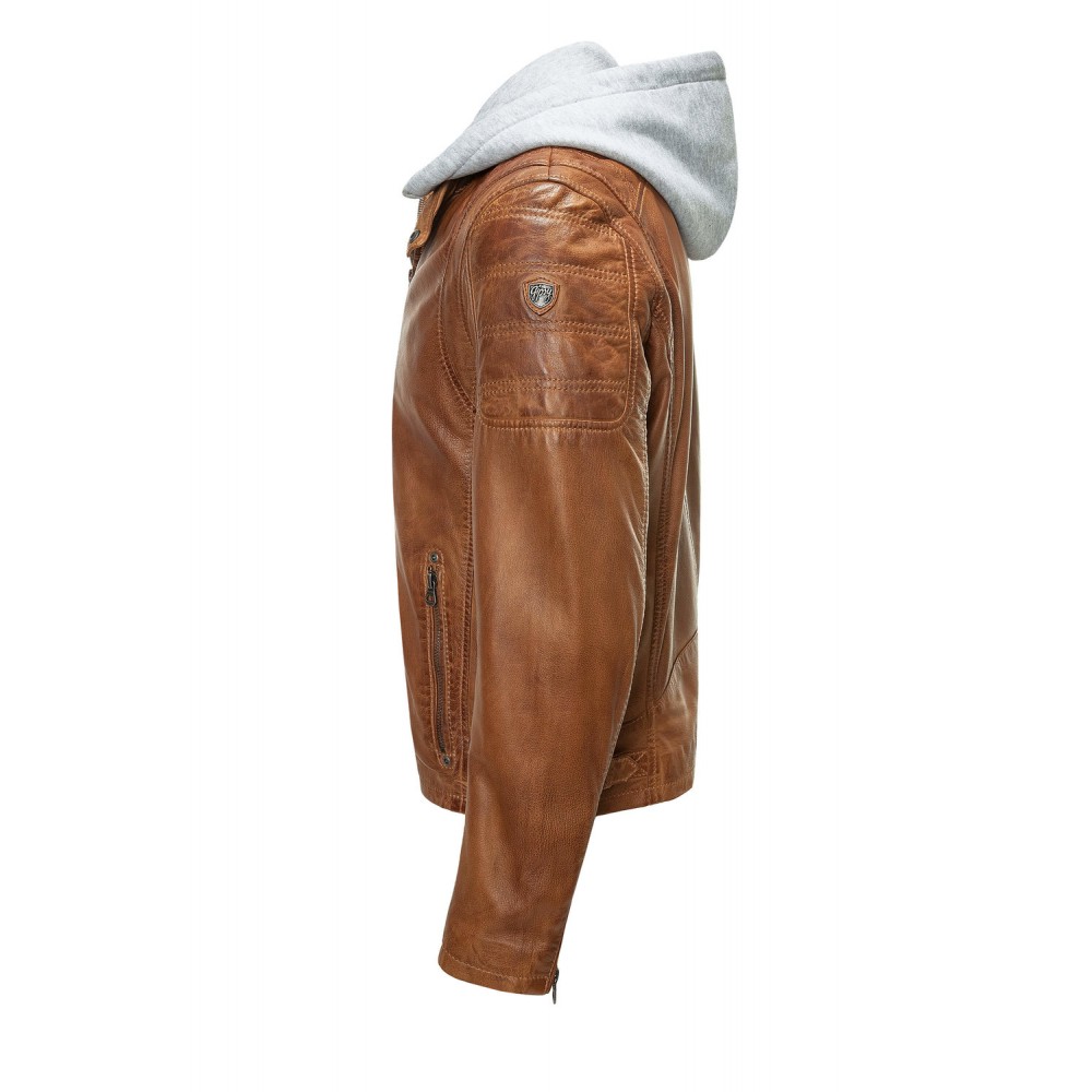 Męska kurtka skórzana Gipsy Cognac Rylo LAKEV – ODZIEŻ