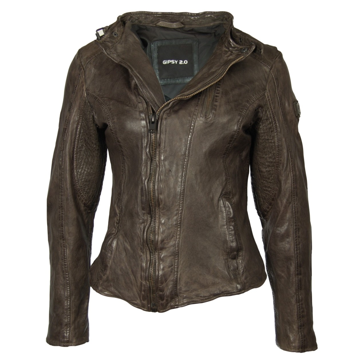 Damska kurtka skórzana Gipsy Brązowa Adira SF LAWOV – ODZIEŻ