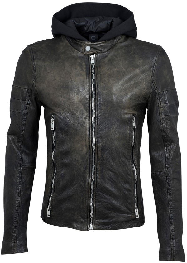 Męska kurtka skórzana Gipsy Khaki Asher SF LATOV – BLACK FRIDAY — fotografia 1
