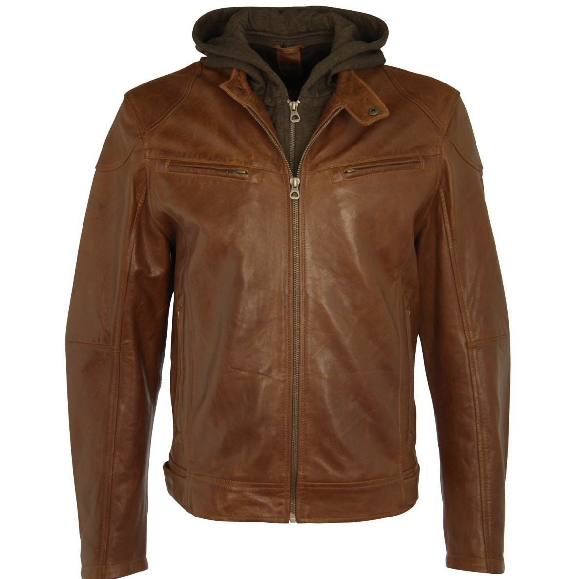 Męska kurtka skórzana Gipsy Vintage Brown Biko W09 LACRUV – ODZIEŻ