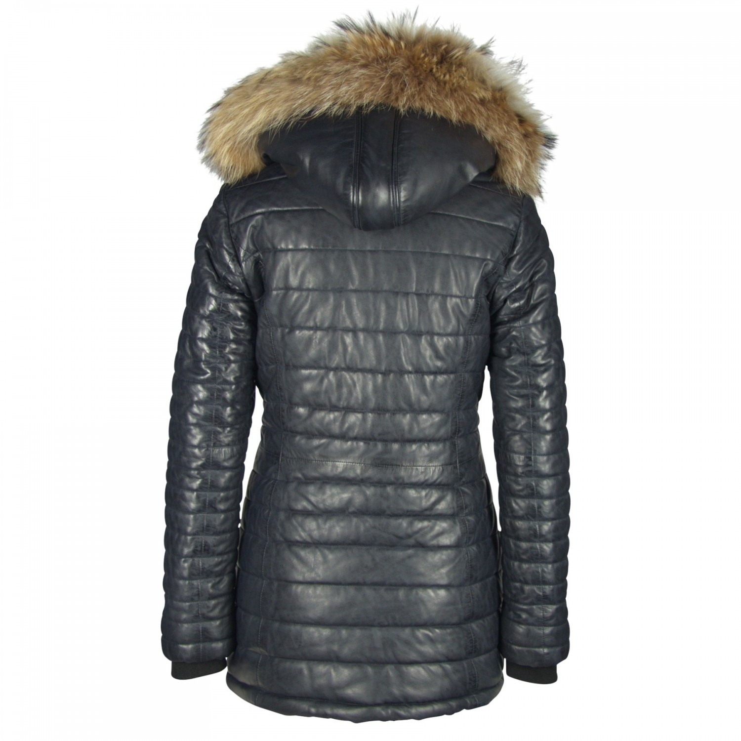 Długa damska kurtka ze skóry naturalnej Gipsy Bleak Navy LNBV W – ODZIEŻ Długa damska kurtka ze skóry naturalnej Gipsy Bleak Navy LNBV W – ODZIEŻ