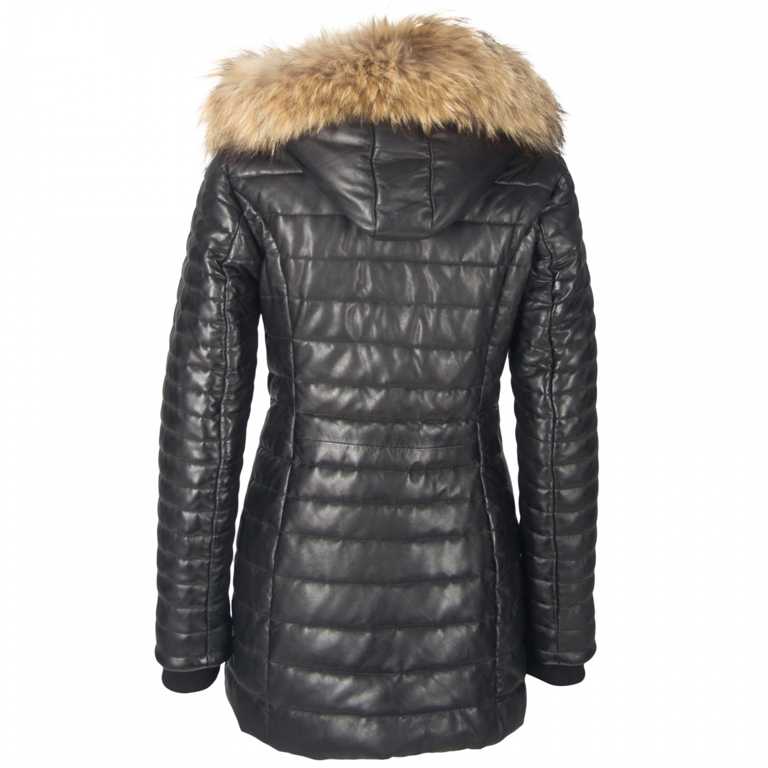 Długa damska kurtka ze skóry naturalnej Gipsy Black Bleak LNBV W – ODZIEŻ